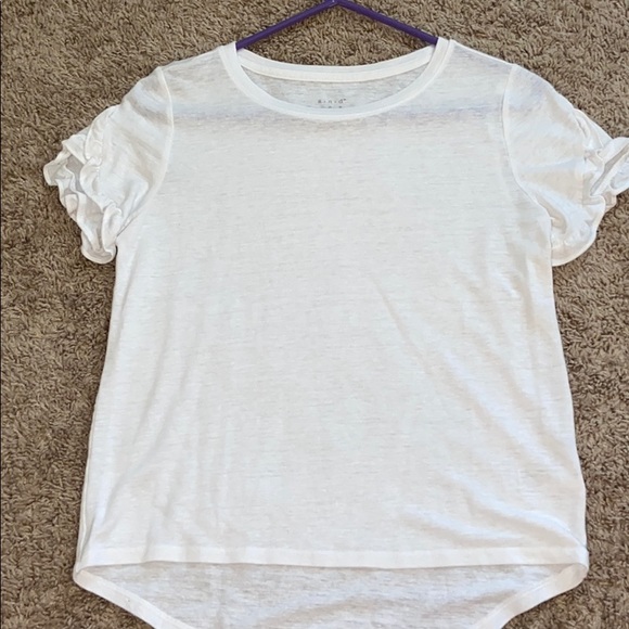 white top with frill sleeves - Picture 1 of 1